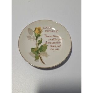 Lasting Treasures Happy Birthday‎ American Greetings 1976 Mini Plate 4 inch